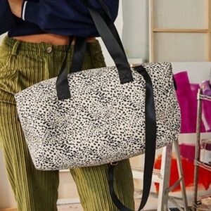 MALI + LILI Signature Leopard Print Weekender Bag NWT